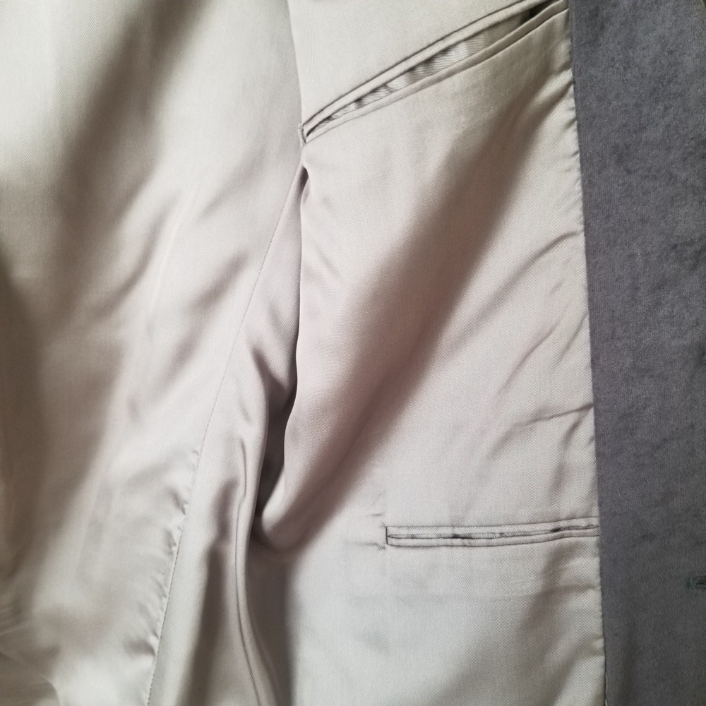 VTG Wm F. Farah Gray Microfiber 40R Sport Blazer Jacket Timeless USA Classic - Picture 6 of 11